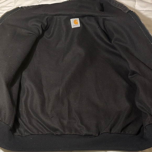 Carhartt Vintage Black Faded Hooded Canvas Work Jacket - Picture 10 of 11
